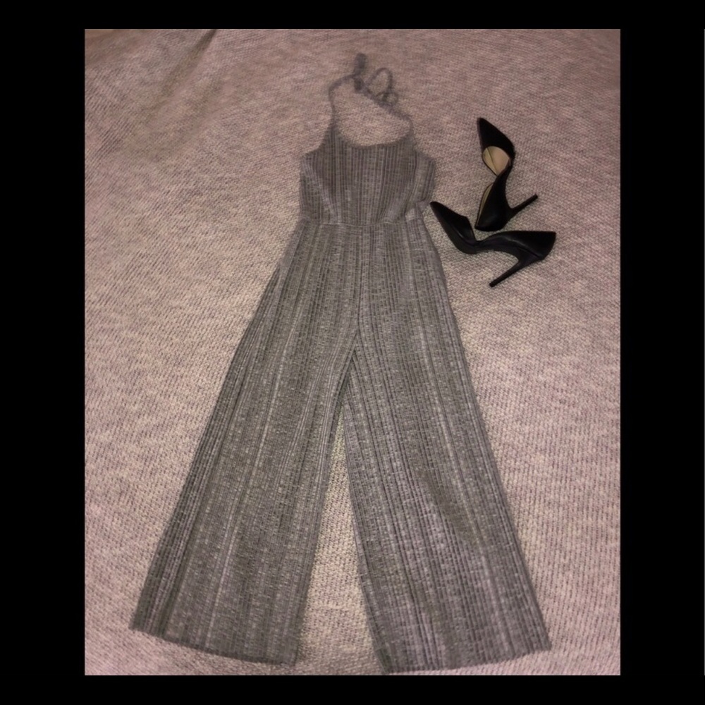 Urban Outfitters Gray Halter Jumpsuit